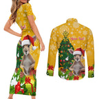 personalised-wallabies-rugby-christmas-couples-matching-short-sleeve-bodycon-dress-and-long-sleeve-button-shirts-merry-xmas-with-australian-kangaroo