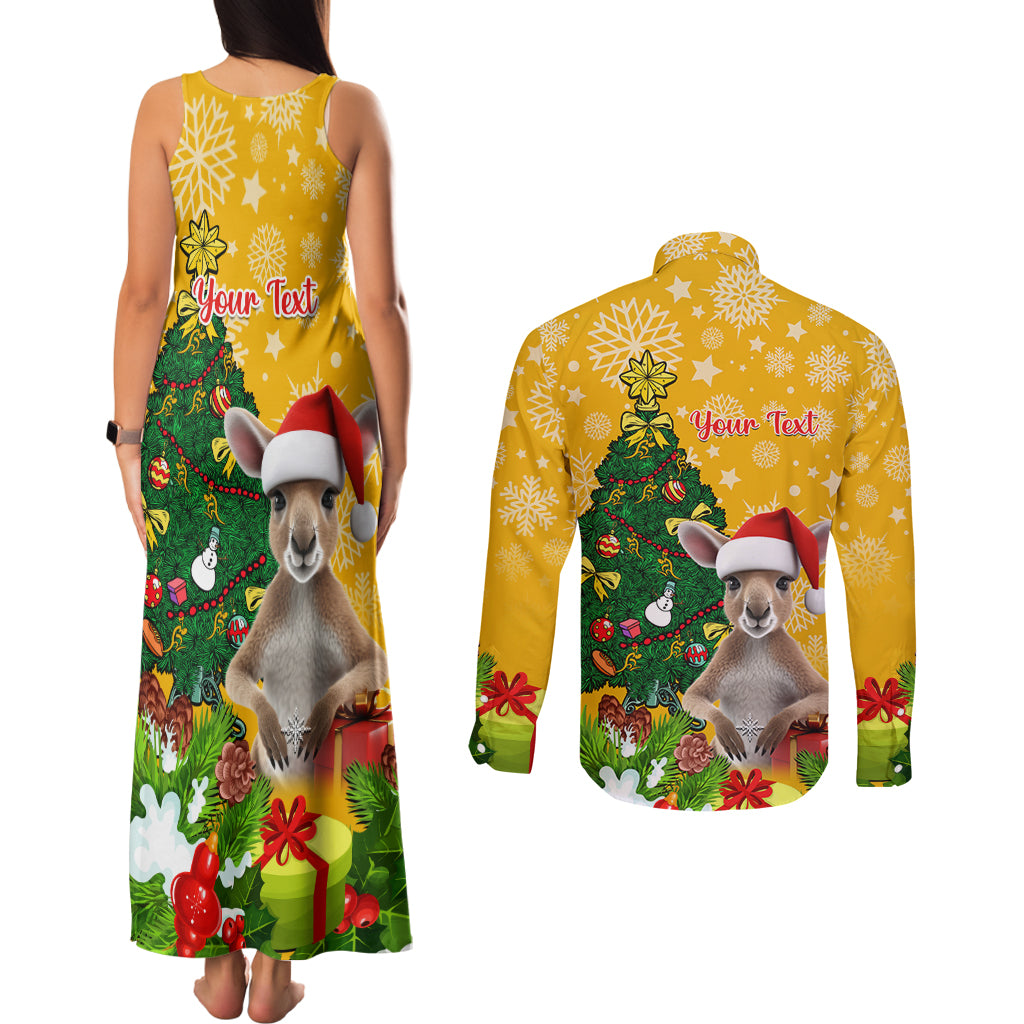 personalised-wallabies-rugby-christmas-couples-matching-tank-maxi-dress-and-long-sleeve-button-shirts-merry-xmas-with-australian-kangaroo