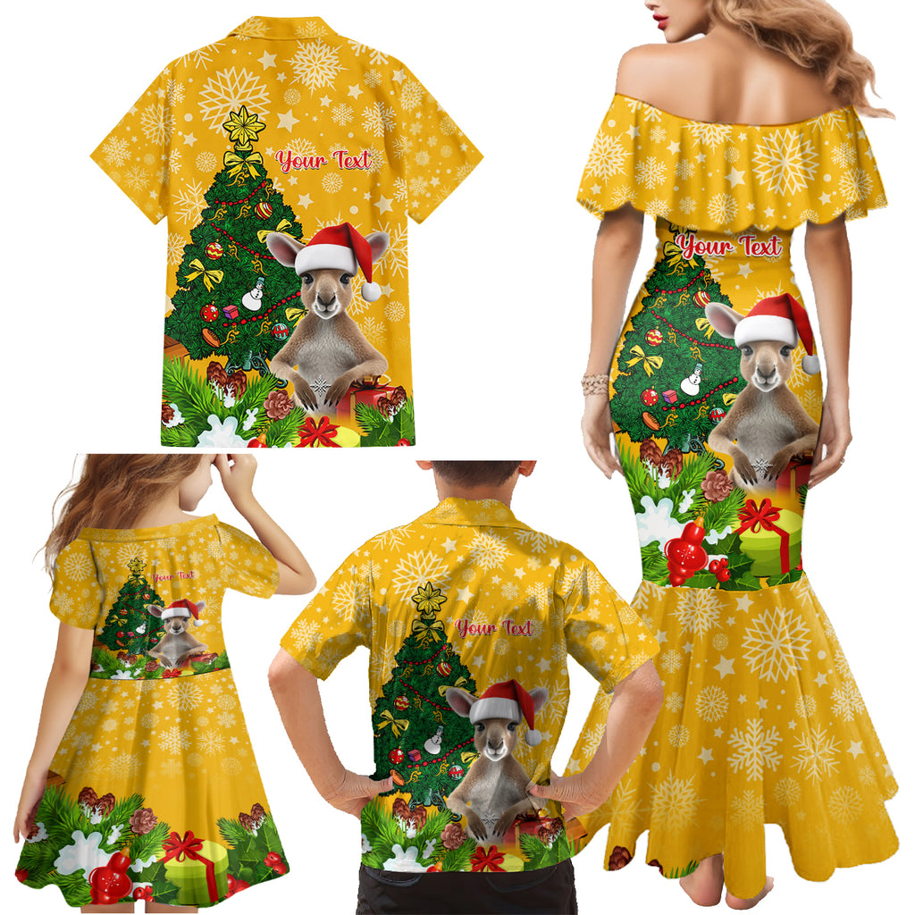 personalised-wallabies-rugby-christmas-family-matching-mermaid-dress-and-hawaiian-shirt-merry-xmas-with-australian-kangaroo