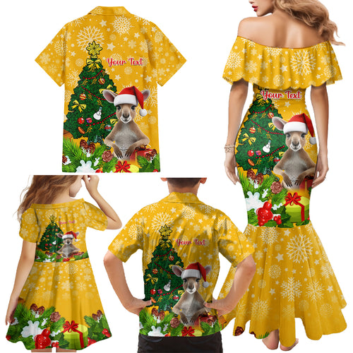 personalised-wallabies-rugby-christmas-family-matching-mermaid-dress-and-hawaiian-shirt-merry-xmas-with-australian-kangaroo