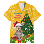 personalised-wallabies-rugby-christmas-family-matching-mermaid-dress-and-hawaiian-shirt-merry-xmas-with-australian-kangaroo