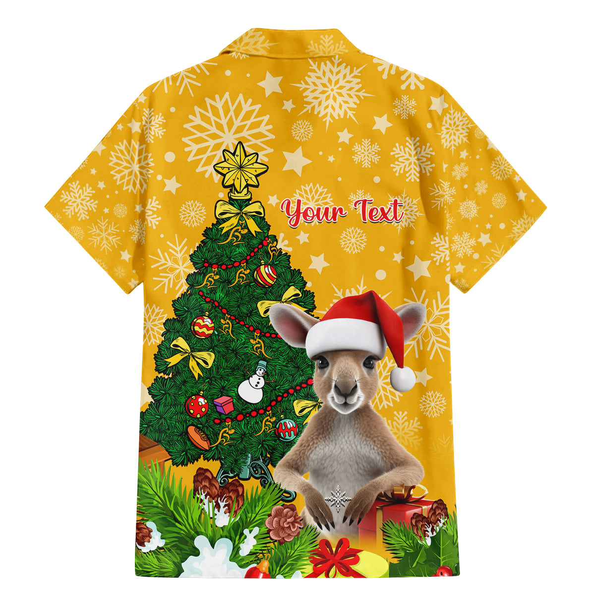 personalised-wallabies-rugby-christmas-family-matching-mermaid-dress-and-hawaiian-shirt-merry-xmas-with-australian-kangaroo