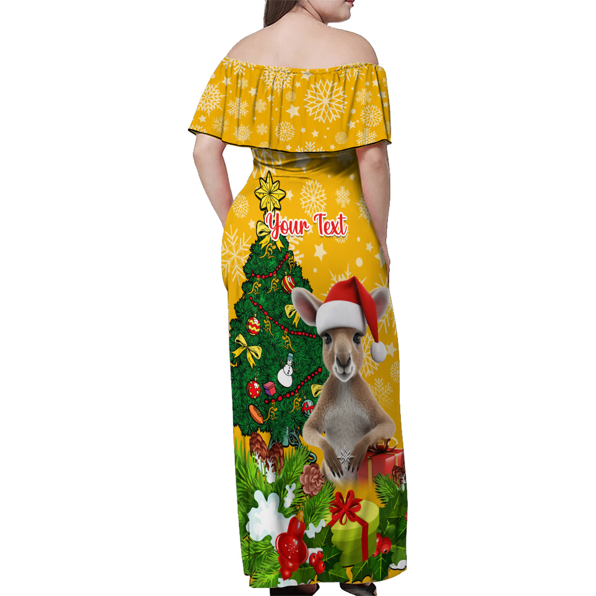 personalised-wallabies-rugby-christmas-family-matching-off-shoulder-maxi-dress-and-hawaiian-shirt-merry-xmas-with-australian-kangaroo