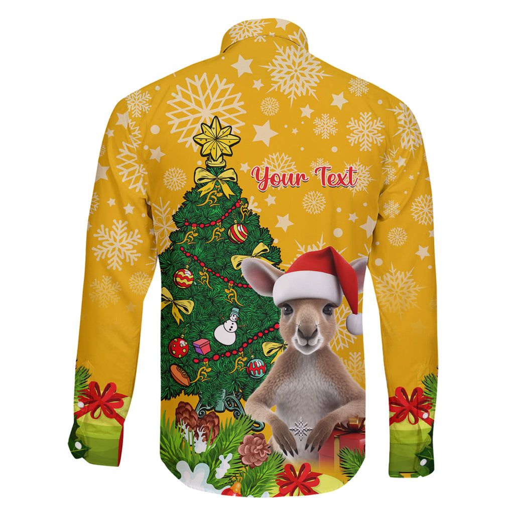 personalised-wallabies-rugby-christmas-family-matching-off-shoulder-short-dress-and-hawaiian-shirt-merry-xmas-with-australian-kangaroo