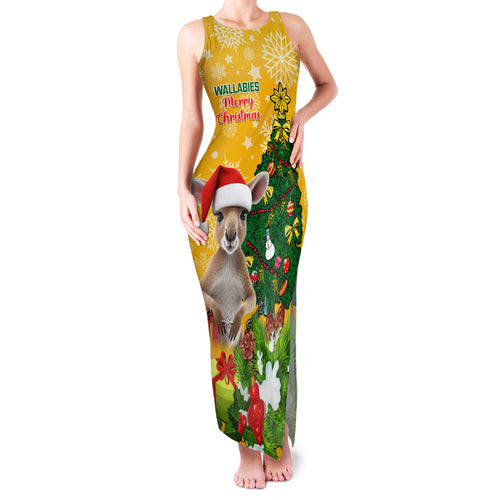 personalised-wallabies-rugby-christmas-family-matching-tank-maxi-dress-and-hawaiian-shirt-merry-xmas-with-australian-kangaroo