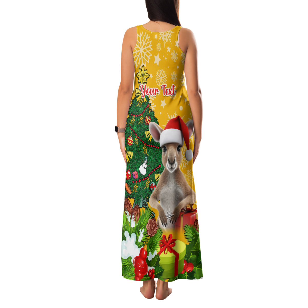 personalised-wallabies-rugby-christmas-family-matching-tank-maxi-dress-and-hawaiian-shirt-merry-xmas-with-australian-kangaroo