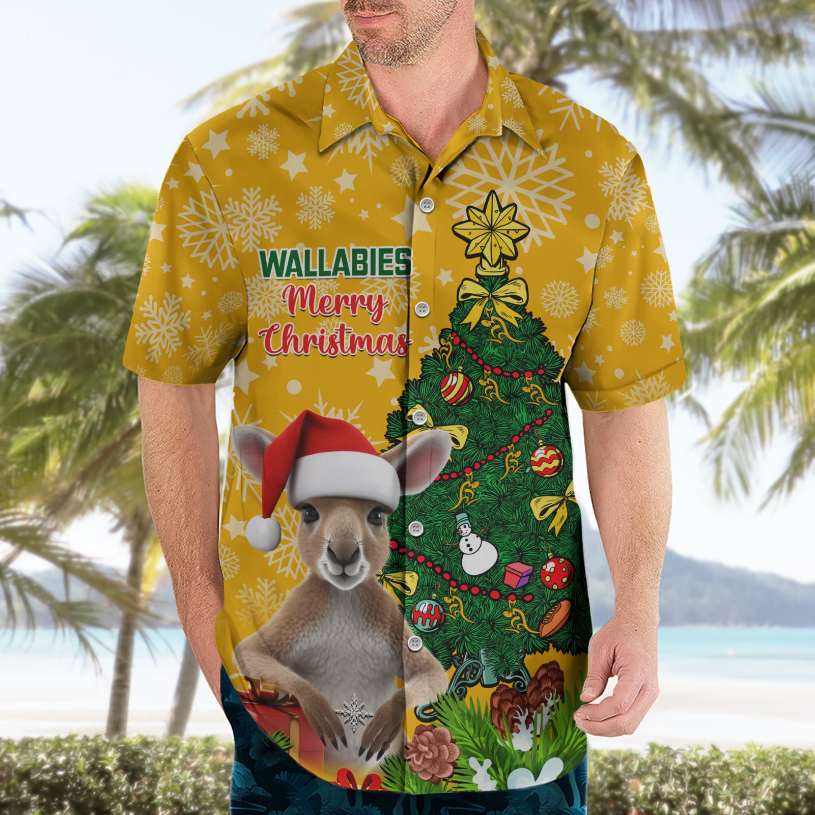 personalised-wallabies-rugby-christmas-hawaiian-shirt-merry-xmas-with-australian-kangaroo