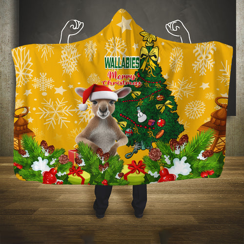 personalised-wallabies-rugby-christmas-hooded-blanket-merry-xmas-with-australian-kangaroo