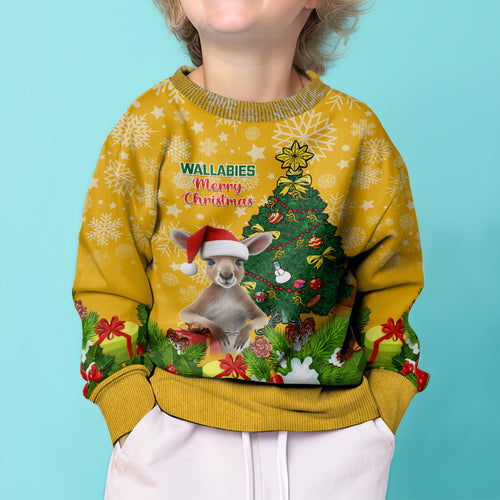 personalised-wallabies-rugby-christmas-kid-ugly-christmas-sweater-merry-xmas-with-australian-kangaroo