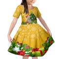 personalised-wallabies-rugby-christmas-kid-short-sleeve-dress-merry-xmas-with-australian-kangaroo