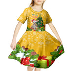 personalised-wallabies-rugby-christmas-kid-short-sleeve-dress-merry-xmas-with-australian-kangaroo