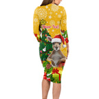 personalised-wallabies-rugby-christmas-long-sleeve-bodycon-dress-merry-xmas-with-australian-kangaroo