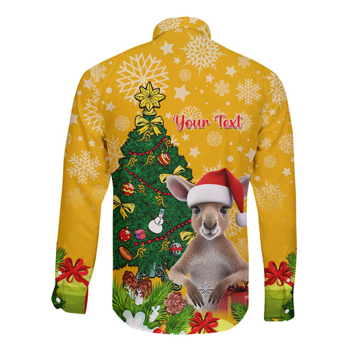 personalised-wallabies-rugby-christmas-long-sleeve-button-shirt-merry-xmas-with-australian-kangaroo