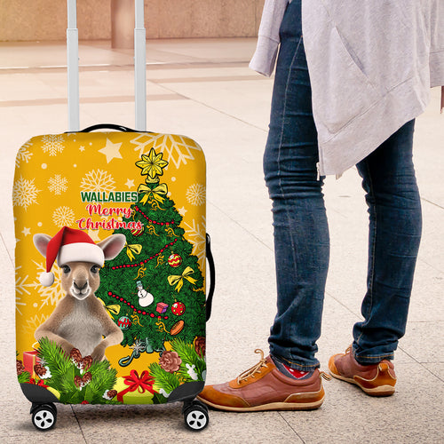 personalised-wallabies-rugby-christmas-luggage-cover-merry-xmas-with-australian-kangaroo