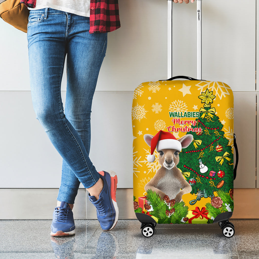 personalised-wallabies-rugby-christmas-luggage-cover-merry-xmas-with-australian-kangaroo