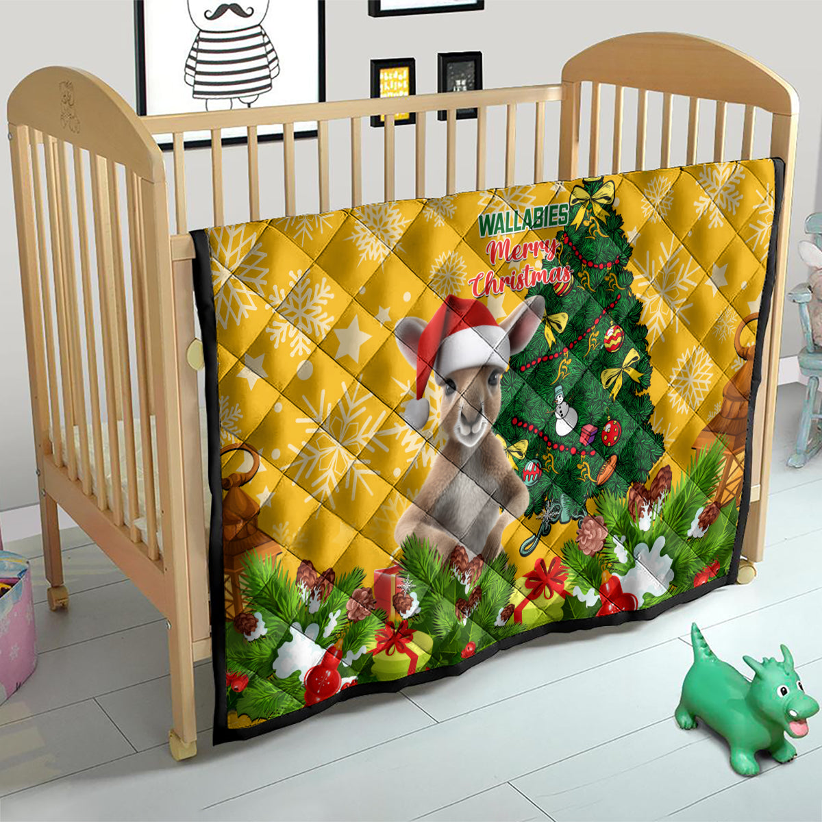 personalised-wallabies-rugby-christmas-quilt-merry-xmas-with-australian-kangaroo
