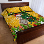 personalised-wallabies-rugby-christmas-quilt-bed-set-merry-xmas-with-australian-kangaroo