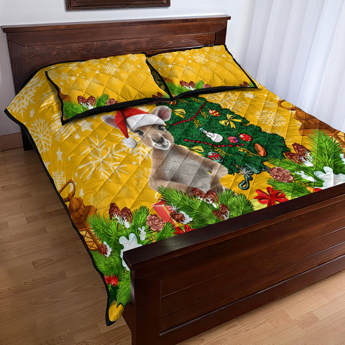 personalised-wallabies-rugby-christmas-quilt-bed-set-merry-xmas-with-australian-kangaroo