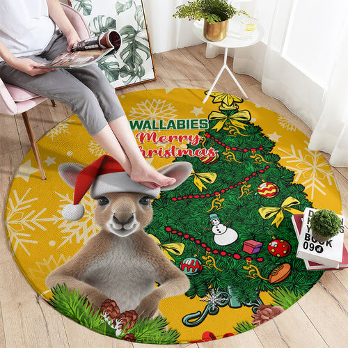 personalised-wallabies-rugby-christmas-round-carpet-merry-xmas-with-australian-kangaroo