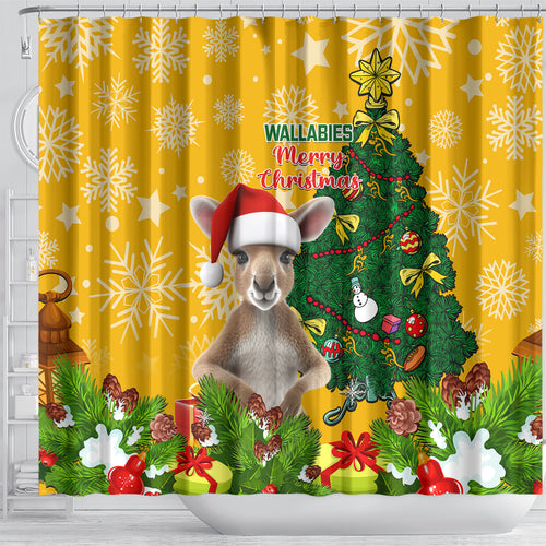 personalised-wallabies-rugby-christmas-shower-curtain-merry-xmas-with-australian-kangaroo