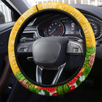 Wallabies Rugby Christmas Steering Wheel Cover Merry Xmas With Australian Kangaroo
