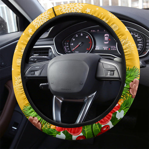 Wallabies Rugby Christmas Steering Wheel Cover Merry Xmas With Australian Kangaroo