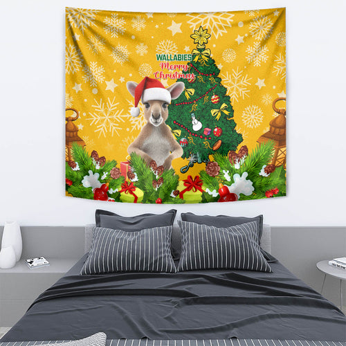 personalised-wallabies-rugby-christmas-tapestry-merry-xmas-with-australian-kangaroo