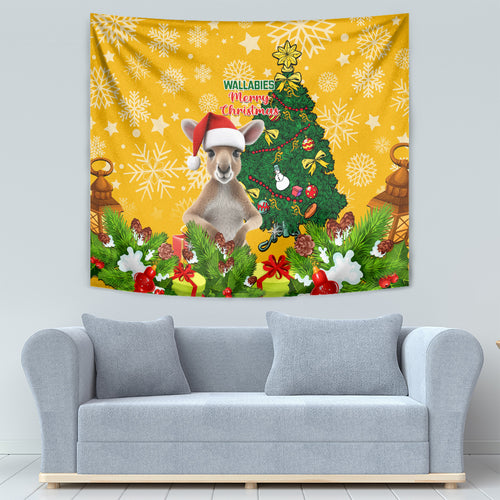 personalised-wallabies-rugby-christmas-tapestry-merry-xmas-with-australian-kangaroo