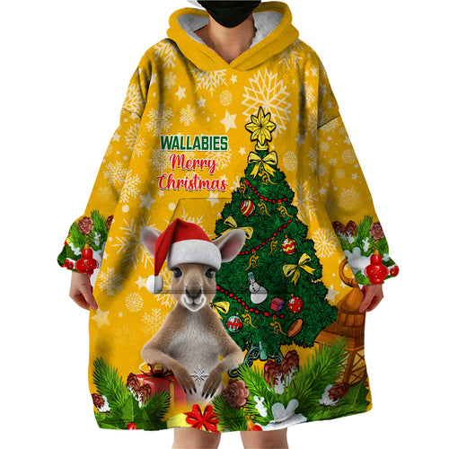personalised-wallabies-rugby-christmas-wearable-blanket-hoodie-merry-xmas-with-australian-kangaroo