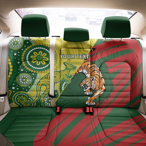 Custom Bangladesh And Australia Cricket Back Car Seat Cover Kangaroo Tiger Together