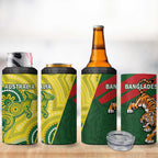 Bangladesh And Australia Cricket 4 in 1 Can Cooler Tumbler Kangaroo Tiger Together