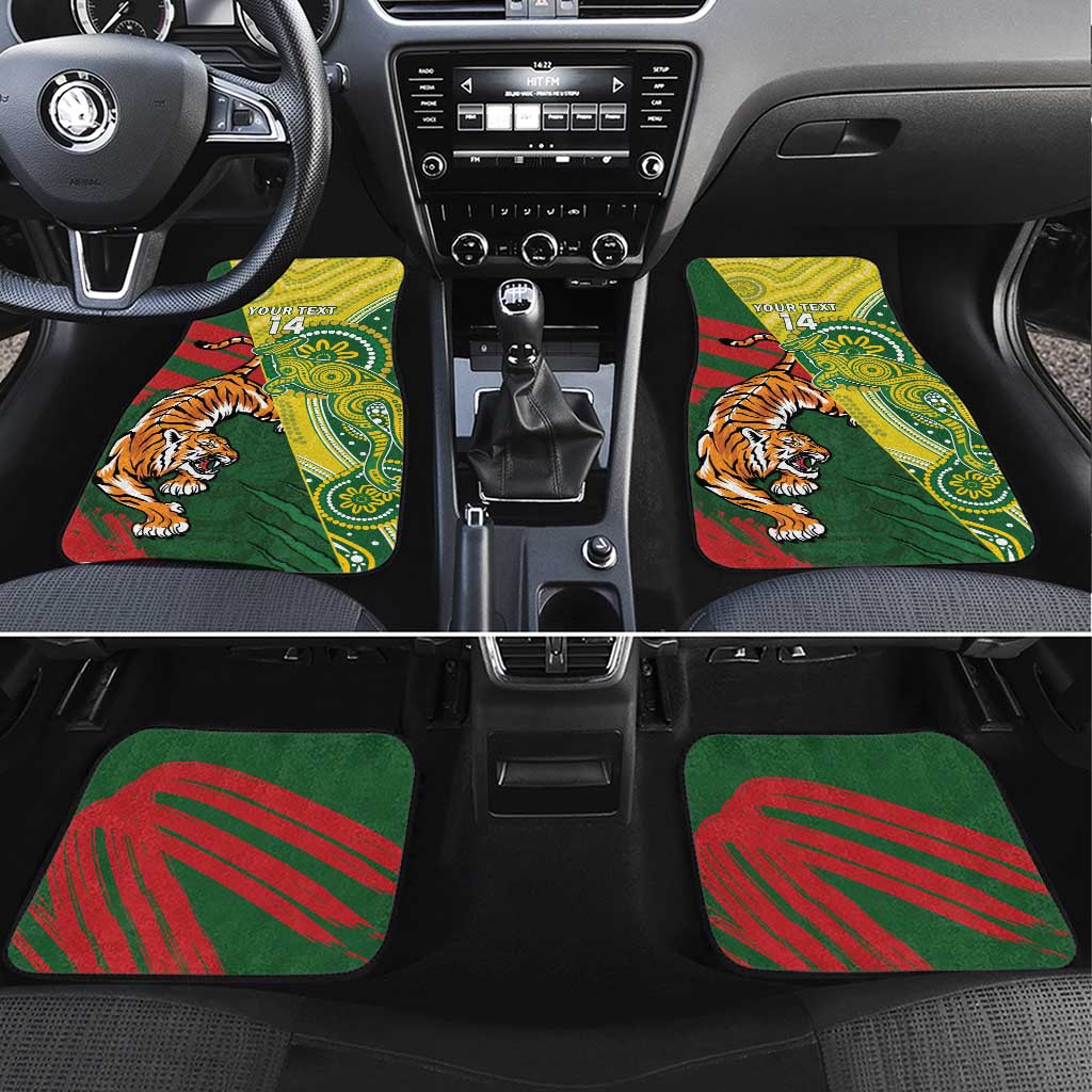 Custom Bangladesh And Australia Cricket Car Mats Kangaroo Tiger Together