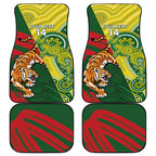 Custom Bangladesh And Australia Cricket Car Mats Kangaroo Tiger Together