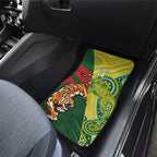 Custom Bangladesh And Australia Cricket Car Mats Kangaroo Tiger Together