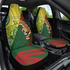 Custom Bangladesh And Australia Cricket Car Seat Cover Kangaroo Tiger Together