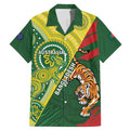 Custom Bangladesh And Australia Cricket Family Matching Mermaid Dress and Hawaiian Shirt Kangaroo Tiger Together