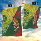Custom Bangladesh And Australia Cricket Garden Flag Kangaroo Tiger Together