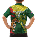 Custom Bangladesh And Australia Cricket Kid Hawaiian Shirt Kangaroo Tiger Together
