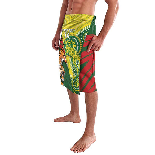 Custom Bangladesh And Australia Cricket Lavalava Kangaroo Tiger Together