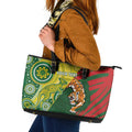 Custom Bangladesh And Australia Cricket Leather Tote Bag Kangaroo Tiger Together
