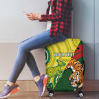Custom Bangladesh And Australia Cricket Luggage Cover Kangaroo Tiger Together