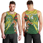 Custom Bangladesh And Australia Cricket Men Tank Top Kangaroo Tiger Together