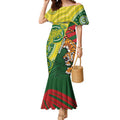 Custom Bangladesh And Australia Cricket Mermaid Dress Kangaroo Tiger Together