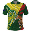 Custom Bangladesh And Australia Cricket Polo Shirt Kangaroo Tiger Together