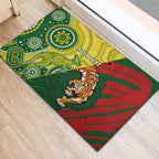 Custom Bangladesh And Australia Cricket Rubber Doormat Kangaroo Tiger Together