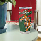 Bangladesh And Australia Cricket Tumbler Cup Kangaroo Tiger Together