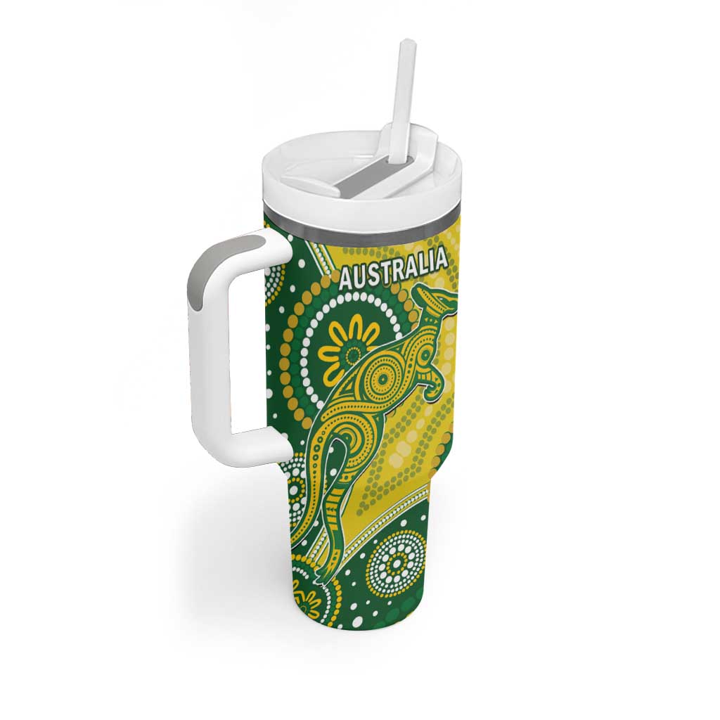 Bangladesh And Australia Cricket Tumbler With Handle Kangaroo Tiger Together