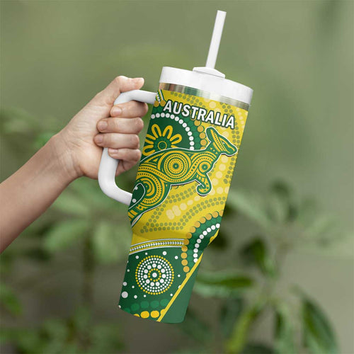 Bangladesh And Australia Cricket Tumbler With Handle Kangaroo Tiger Together