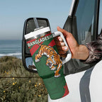 Bangladesh And Australia Cricket Tumbler With Handle Kangaroo Tiger Together