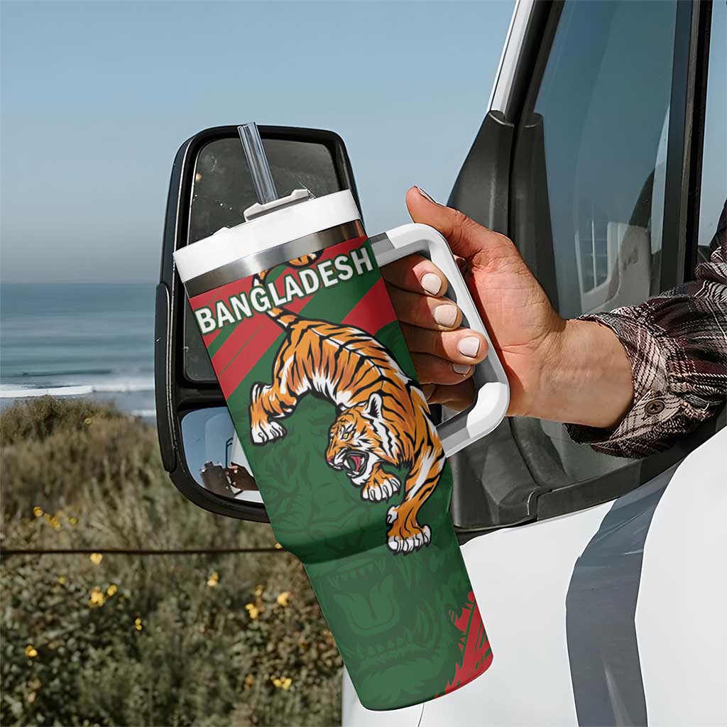 Bangladesh And Australia Cricket Tumbler With Handle Kangaroo Tiger Together